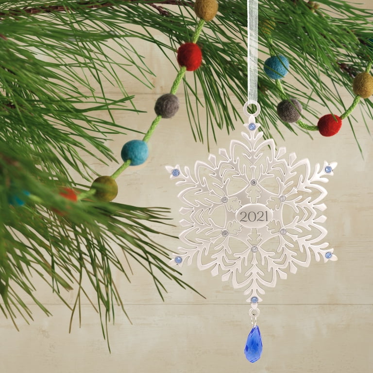 Bowling Green State University Primary Logo Metal Snowflake Christmas Ornament - Officially Licensed