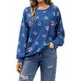 thumbnail image 3 of ZXSXSY Women Dogs Paw Print Graphic Pullover Long Sleeve Cute Sweatshirt, 3 of 10
