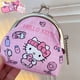 thumbnail image 2 of Monedero de Hello Kitty para mujer, bolsa Kawaii Sanrio, dibujos animados, My Melody Kuromi, monedero de Pu, lindo Cinnamoroll, Keroppi, Pochacco, regalos, 2 of 4