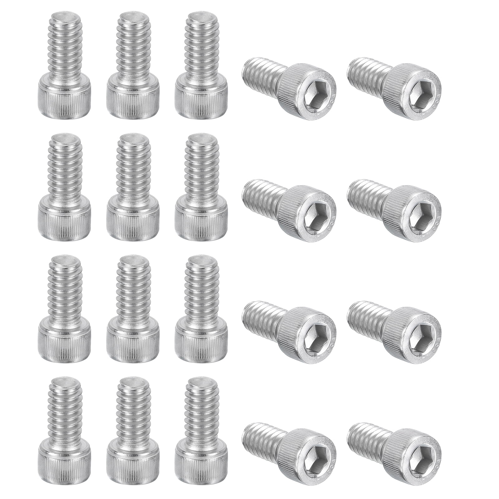Vis à Tête Hexagonale M20 – 1/4-20x1, Grade 12.9, Lot De 20, Uxcell