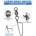 thumbnail image 7 of BLUEWING High Speed Wahoo Trolling Shock Leader with 25ft 250lb Mono Line and Stainless Steel Large Snap Swivel Wahoo Shock Leader for Saltwater Fishing, 7 of 7