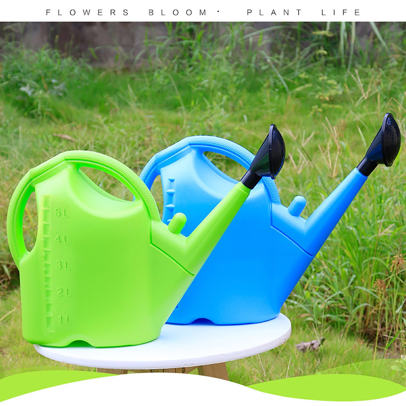 Loyerfyivos Watering Can for Indoor Plants, Garden Watering Cans for Outdoor Plant House Flower, Modern Plant Watering Can Large Long Spout with Sprinkler Head
