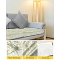 thumbnail image 4 of Yellow Flower Sofa Couch Cushion Covers Washable, Removable Stretchable Sectional Couch Covers, Vintage Farmhouse Boho Leaf Spring Plant Slipcovers for L & T Shape Sofa Protector S Size 3 pcs, 4 of 7