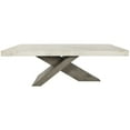 thumbnail image 2 of Inn 54 Inch Coffee Table, Crossed Legs, Wood Grain Details, Brown, White, 2 of 5