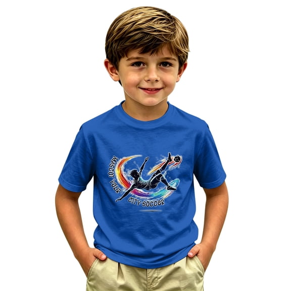 PLHWHYQ Kids Boys 2026 USA Soccer Graphic Tee, Youth Short Sleeve Top Lightweight Tournament Fan Shirt Short Sleeve