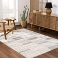thumbnail image 6 of Hauteloom Allete Living Room, Bedroom Area Rug - Contemporary - Light Slate, White, Gray - 5'3" x 7', 6 of 15