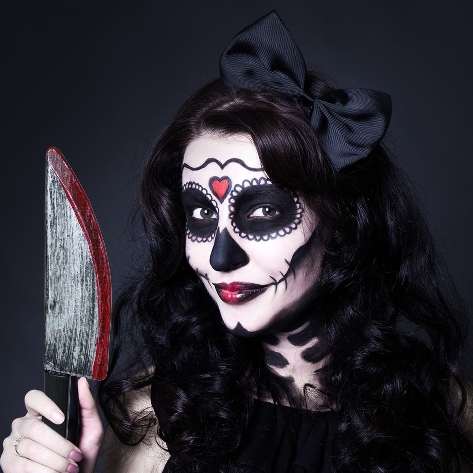 GYQMBT - Juego De 2 Cuchillos Falsos De Halloween Con Cuchillo De Sangre Falso, Molde De - Foto 7