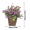 thumbnail image 3 of Wildflower Door Hanging Basket with Berries - Artificial Flower Wreath for Front Door - Faux Floral Arrangement for Home Decoration - Rustic Farmhouse Garland for Indoor Outdoor Use - 1 Piece, 3 of 6