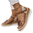 thumbnail image 1 of LSLJS Women's Wedges Sandals Rhinestone Wedge Buckle Thick-soled Platform Fish Mouth Fashionable Comfortable Sandals, 1 of 8