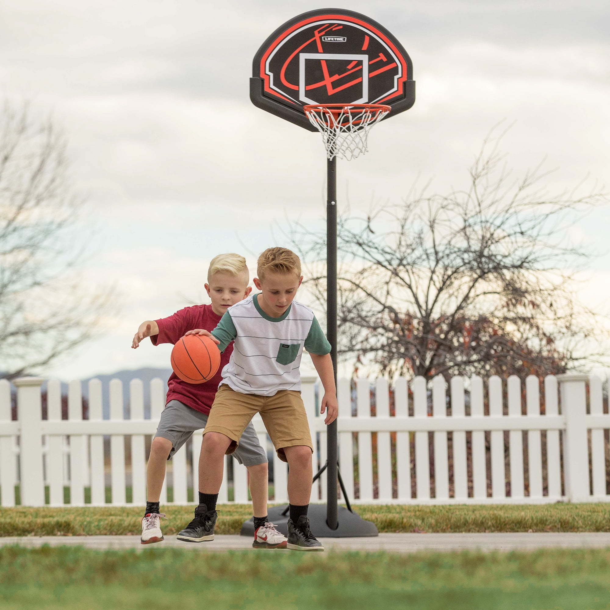 Lifetime Youth 5.5' - 7.5' Adjustable Height 32" Impact Portable Indoor/Outdoor Basketball System (90022)