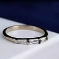 thumbnail image 3 of 1Ct 3 Stone Baguette Cut Lab Created Diamond Wedding Band Ring 14K White Gold Plated 925 Silver, 3 of 3