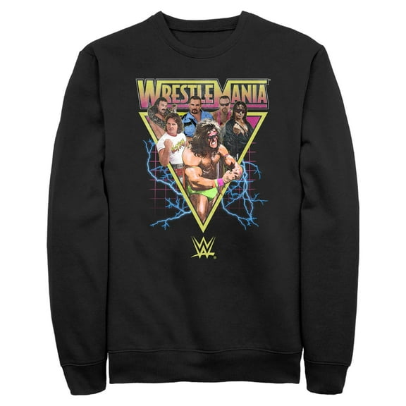 Mens WWE Retro Wrestlers Triangle Sweatshirt