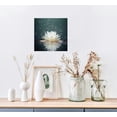 thumbnail image 3 of ARISTURING Canvas Wall Art Square Artworks for Bedroom Living Room Home Decor,Art Lotus Flower Pattern White Artwork for Wall,Stretched by Wooden Frame,Ready to Hang,16 x 16 Inch, 3 of 4