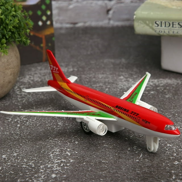 MesaSe Tebru Alloy Electronic Airplane Mini Pull-Back Aircraft W/ Light Music Birthday