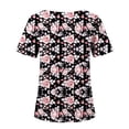 thumbnail image 2 of Snoarin Summer Plus Size Going Out Tops for Women Short Sleeve V-neck Tops With Pockets Working Uniform Workwear Top Work Uniforms for Women on Clearance, 2 of 3