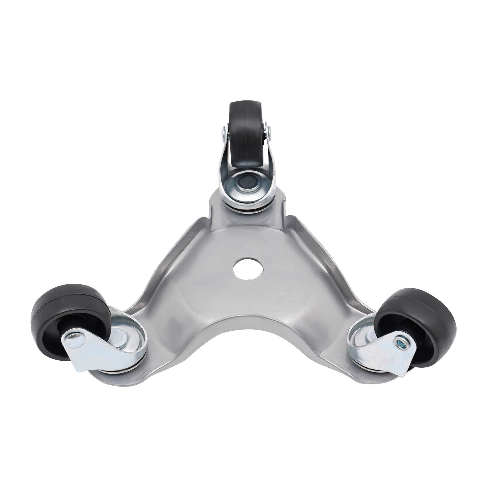 3 Wheel Iron Tri Dolly, 12-piece Set Furniture Moving Dolly Set, Silver Triangle Swivel Caster 360° Rotatable