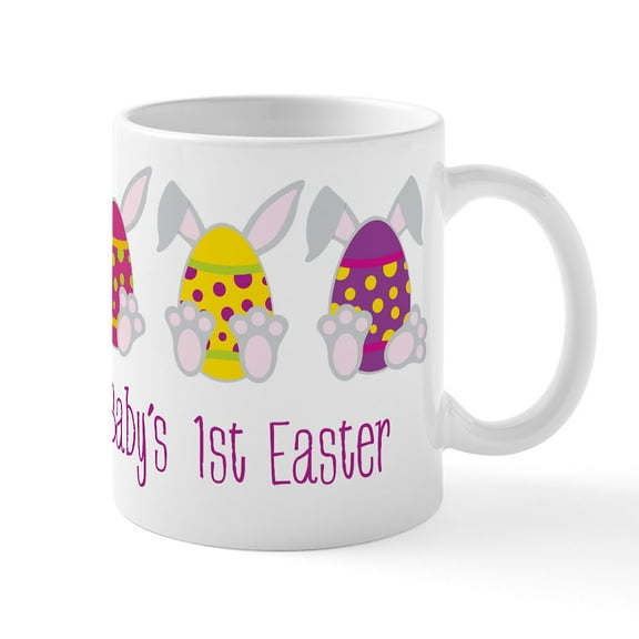 CafePress - Babys 1St Easter Mug - 11 oz Ceramic Mug - Novelty Coffee Tea Cup