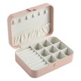 thumbnail image 6 of Fridja Double Jewelry Box Ring Earring Storage Jewelry Box Stud Plate Small Jewelry Box-Mini Jewelry Case Double Layer Travel Jewelry Organizer For Women, 6 of 8