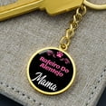 thumbnail image 6 of Dog Mom Keyring Rafeiro Do Alentejo Mama Circle Keychain Stainless Steel or 18k Gold, 6 of 12