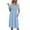 Flower Blue, variant on Mumu Dresses for Women with Pockets Short Sleeve Night Gown Pleated Lounge Dress Below The Knee Moomoo Dress