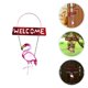 thumbnail image 3 of Coste de metal de hierro al aire libre signo de bienvenida Flamingo Bienvenido Decoración del hogar del hogar HOMEMAXS 14074613-MX, 3 of 6