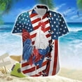 thumbnail image 2 of 2024 Camisetas divertidas de playa hawaiana con gallo, camisas casuales con estampado de dibujos animados en 3D, camisetas casuales de manga corta de verano, camisetas sueltas, ropa de calle, 2 of 5