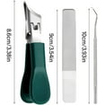 thumbnail image 2 of Minivana Nail Clippers, Green Nail Care Tool Set, Black Angled Nail Clippers Set, Steel Sharp Angled Nail Cutter, with File and Pick, Clippers for Home, 2 of 6