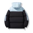 thumbnail image 4 of Men's Winter Color Contrast Hooded Quilted Coat Fashion Thick Color Warm Casual Quilted Coat, 4 of 4