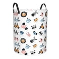 thumbnail image 2 of Balery Cartoon Animals Round Laundry Basket with Handles Waterproof Freestanding Laundry Hamper for Clothes Toys in the Dorm and Family-Medium, 2 of 8