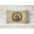 thumbnail image 2 of Tibetan Terrier Christmas Flowers Throw Pillow 12 in x 16 in, 2 of 4