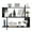 Black, variant on Danya B. Manasa Floating Geometric Kilter Two-Tier Wall Shelf - Hickory
