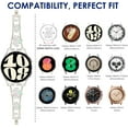 thumbnail image 3 of MYKOMI Bling Band for Samsung Galaxy Watch 7 6 5 4 FE Band 40mm 44mm Women Watch 5 Pro 45mm, Four Leaf Clover 20mm Bands for Active 2/ Watch 6/4 Classic 47mm 43mm 46mm 42mm/Watch 3 41mm, 3 of 9