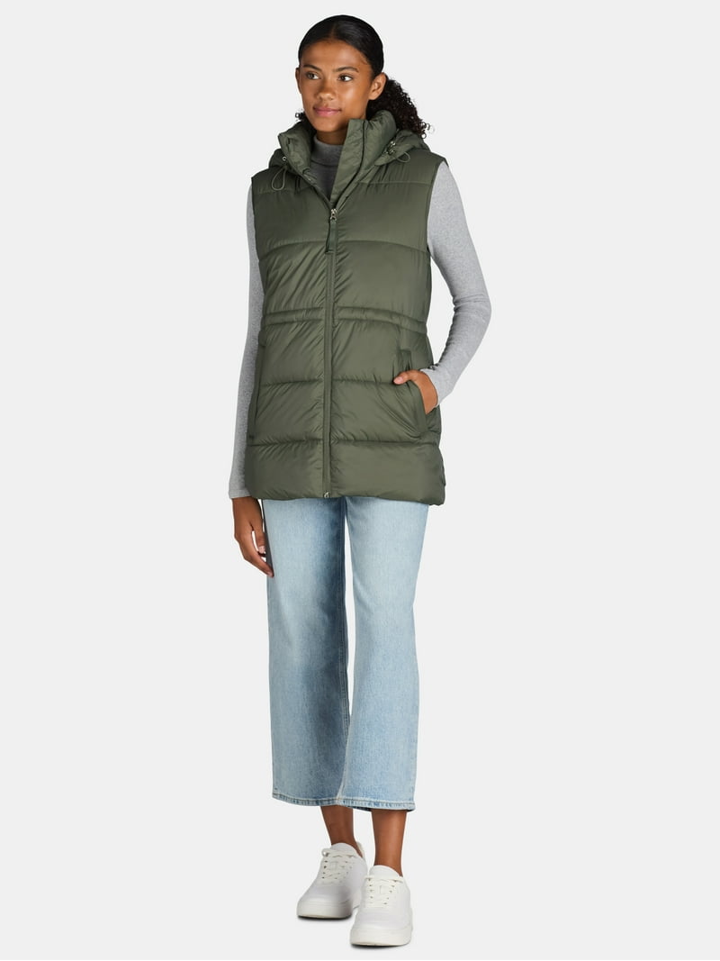 Ozark Trail Women's Cinched Waist Puffer Vest, Size XS-XL