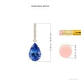thumbnail image 2 of Angara Natural 2.6 ct. Tanzanite with Diamond Drop Earrings in 14K Rose Gold for Women, 2 of 7