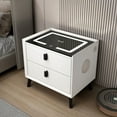 thumbnail image 2 of Smart bedside table, cream wind storage cabinet, multifunctional light luxury storage cabinet, wireless charging bedside table, 2 of 5