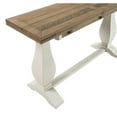 thumbnail image 2 of Bowery Hill Farmhouse Solid Wood Flip Top Sofa Table White Stain and Natural, 2 of 12