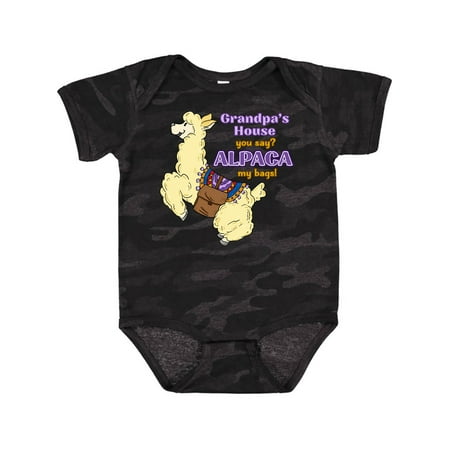 

Inktastic Cute Jumping Alpaca-Grandpa s House You Say ALPACA my bags! Gift Baby Boy or Baby Girl Bodysuit
