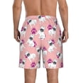 thumbnail image 3 of KLL Bulldog Men's Casual Summer Beach Shorts Hawaiian Shorts with Pockets-3X-Large, 3 of 5