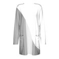 thumbnail image 4 of Ketyyh-chn99 Chandails et Cardigans pour Femmes Manteau d'Automne Cardigan Mode Femme Imprimé Rayé Poche Manches Longues Hauts Cardigan Décontracté Veste Gris,m, 4 of 4
