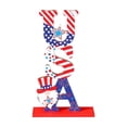 thumbnail image 2 of Nkmbld 4th of July Table Decorations Patriotic Tiered Tray Decor Farmhouse Wooden Block Signs for Tabletop Centerpieces Home Kitchen Office Desk Shelf, 2 of 8