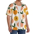 thumbnail image 2 of Yiaed Peach1 Print Mens Casual Wrinkle Free Shirts Short Sleeve Button Down Summer Stretch Dress Shirt-4X-Large, 2 of 5
