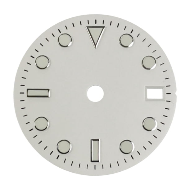 Esfera de reloj de 29 mm, luminosa verde, componente de movimiento NH34, suministros de relojero, accesorio de reparación, reemplazo moderno de Metal