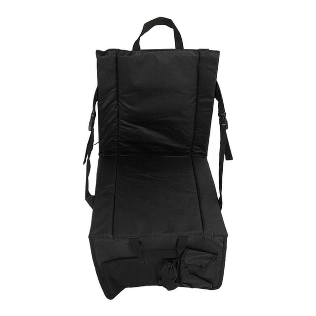 Bleacher Chairs, Portable 600D Oxford Cloth Folding Stadium Chair Adjustable Angle For Barbecue For Stadium Black