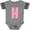 Football Heather and Smoke, variant on Inktastic Pink and White Polka Dots Letter H Boys or Girls Baby Bodysuit