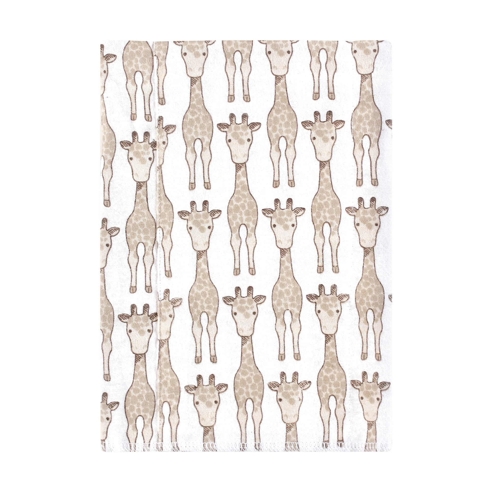Hudson Baby Cotton Flannel Burp Cloths 4-Pack, Giraffe, One Size