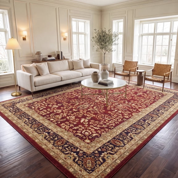 Safavieh Lyndhurst Elizabeth Floral Area Rug, Red/Black, 9' x 12'