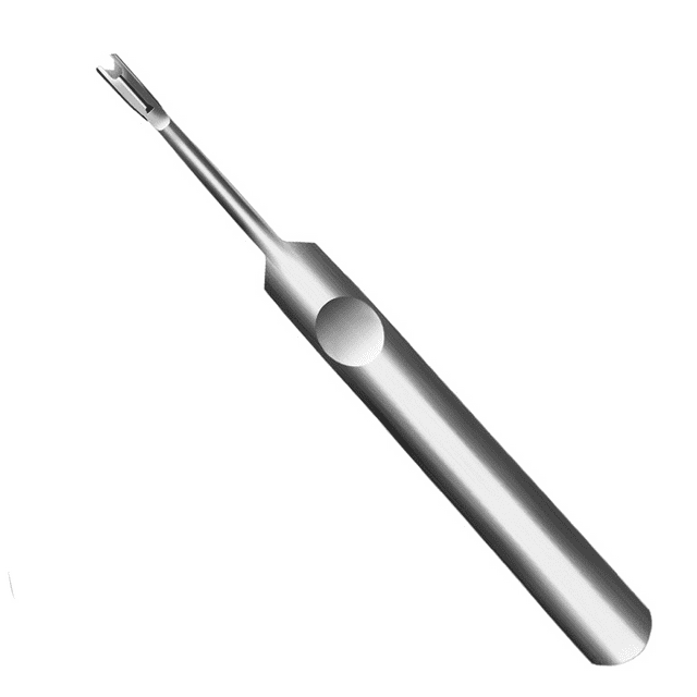 Salon Use Manicure Tool, Stainless Steel Dead Skin Callus Removal Fork, with Anti-Skid Handle (Double-Ended Design)