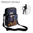 thumbnail image 5 of POLERO Halloween Cat Pattern Crossbody Bag Elastic Polyester Crossbody Coin Case for Womens, Lightweight with Zipper Crossbody Bags, 5 of 7