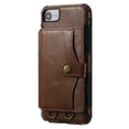 thumbnail image 2 of Funda trasera a prueba de golpes de poliuretano termoplástico (PU) con textura Crazy Horse, ranuras para tarjetas, soporte, billetera y correa cruzada para iPhone 6 Plus, 6S Plus, 7 Plus y 8 Plus., 2 of 5