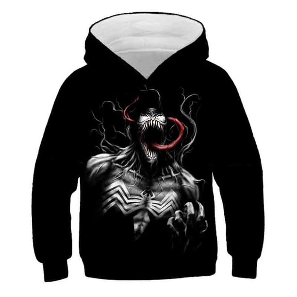 Nuevas sudaderas con capucha de Venom para niños, sudaderas con capucha para niños y niñas, abrigo de primavera y otoño para niños, prendas de vestir informales de manga larga, ropa para bebés 5T zhangmengya CONDUJO